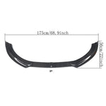 Carbon Fiber Front Bumper Lip Spoiler for Audi TT 8J MK2 Convertible Coupe 2-Door 2008-2009 Front Lip Splitters Bumper Guard
