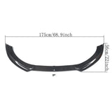 Carbon Fiber Front Bumper Lip Spoiler for Audi TT 8J MK2 Convertible Coupe 2-Door 2008-2009 Front Lip Splitters Bumper Guard