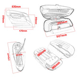 Saddlebag Side Tool Box Motorcycle Universal W/Taillight Luggage Hard Case Trunk For Harley For Honda For Yamaha For Suzuki