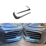 For Porsche Cayenne 9Y0 9YA 2018-2023 Real Dry Carbon Fiber Front Bumper Lip Spoiler Panel Cover Car Retrofitting Accessories