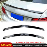 For Mercedes Benz E CLASS W212 E200 E220 E250 E300 E320 E63 AMG 2008-2015 ABS Plastic Rear Trunk Lid Ducktail Lip Spoiler Wings