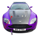 For V12 Style Aston Martin Vantage Bonnet Hood Vent Scoops Carbon Fiber