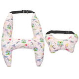 2-Pack Adorable Ultra-Soft Car Seat Pillows with Secure Belt - Ensures Peaceful Restful Naps on the Go - Enhanced Safety amagi
