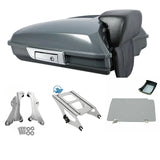 Grey Touring Razor Tour Pak Pack Tail box Luggage Rack Docking Kit for Harley 09 Up Road King Street Glide Ultra Electra CVO