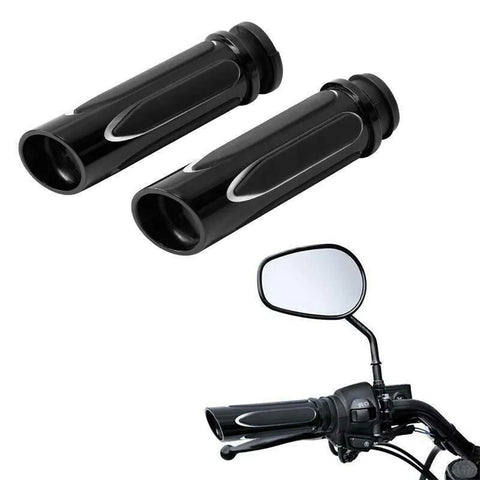 Motorcycle 1'' CNC Electric Handle Bar Grips Fit For Harley Road King Street Glide Softail
