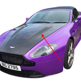 For V12 Style Aston Martin Vantage Bonnet Hood Vent Scoops Carbon Fiber