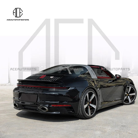 Exclusive Targa GT3 Style Dry Carbon Fiber Rear Wing Base Spoiler Ducktail Body Kit For Porsche 911 992 2019+ Targa