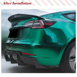Carbon Fiber Rear Bumper Racing Diffuser Spoiler Chin for Tesla Model 3 Rear Lip Diffuser Protector 2016-2023 Aftermarket Parts