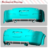 Carbon Fiber Car Rear Bumper Lip Diffuser for Nissan Z33 350Z Fairlady 2003-2006 Car Rear Racing Spoiler Body Kit Bumper Protect