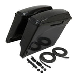 Motorcycle 5" Stretched Extended Hard Saddlebags For Harley Touring Model Electra Street Glide Road King FLH FLTR FLHX 1993-2013