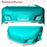 Dry Carbon Car Front Bumper Lip Spoiler for Audi R8 V10 GT Performance Coupe 2023 New R8 Carbon Car Kits Guard Chin Lip