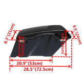 Motorcycle Hard Saddlebags Saddle Bag 5x7"Speaker Lids For Harley Road King Glide Touring 1993-2013