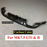For Volkswagen Golf 7.5 GTI MK7.5 GTI TCR Car Rear Bumper Diffuser Rear Side Splitter Spoiler Lip for MK7.5 Golf 7.5 Standard
