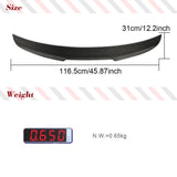 Carbon Fiber Car Rear Trunk Spoiler for Audi A3 S3 RS3 4 Door Sedan 2014 - 2019 Rear Wing Spoiler Boot Lid Highkick Spoiler