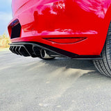 For VolkswagenGolf 7 Golf MK7 Normal Edition GTI Rear Bumper Black Diffuser Rear Side Splitter Lip 2013-2016