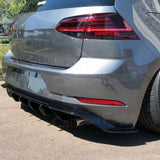 Carbon Fiber Rear Bumper Lip Fit For VW Golf 7.5 MK7.5 Standard And GTI 2017 2018 2019 Rear Diffuser Rear Bumper Spoiler FRP Kit