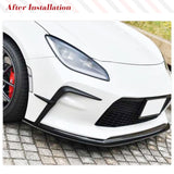 Carbon Fiber Front Bumper Splitters For Toyota GR86 2022 2023 Car Front Lip Splitters Flap Canards Apron