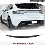 Carbon Fiber Racing Spoiler Rear Trunk Middle Auto Wing Lip for Porsche Macan 2022 2023 Rear Middle Deck Trunk Lid FRP Black