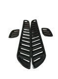 For V12 Style Aston Martin Vantage Bonnet Hood Vent Scoops Carbon Fiber