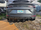 For Custom Rear Bumper Diffuser with hitch cover Lamborghini Urus 2018-2022