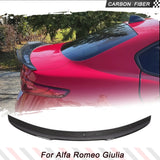 Carbon Fiber Rear Trunk Racing Spoiler Wing For Alfa Romeo Giulia 2015-2017 Car Rear Tail Trunk Boot Lip Wing Spoiler Sticker