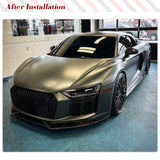 For Audi R8 V10 Gen 2 2016-2018 Real Carbon Fiber Front Bumper Lip Chin Spoiler Car Front Body Kits Guard Chin Lip