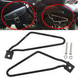 Universal Saddlebag Bracket Support Motorcycle Saddle Bag Support Bars Mount Brackets Black For Harley Cruise Dyna Sportster 883