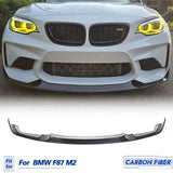 Car Front Bumper Lip Spoiler Carbon Fiber for BMW F87 M2 2016-2018 Not for M2C Competition Racing Front Lip Chin Apron Body Kit
