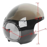 Motorcycle 5.75" 5-3/4" Cafe Racer Headlight Fairing Windscreen Windshiled For Harley Sportster Dyna