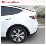 Dry Carbon Fiber Car Rear Spoiler For Tesla Model Y 2019-2022 Accessories Rear Trunk Spoiler Lip Wing Body Kits Rear Racing Lip