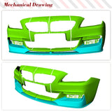 Car Front Bumper Lip Spoiler Splitters for BMW F06 F12 F13 M Tech M Sport 2012 - 2016 Carbon Fiber / FRP Black Auto Chin Spoiler