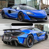 Dry Carbon Fiber Front Bumper Lip Rear Diffuser Side Skirts Rear Spoiler For McLaren 540C 570S Body Kits 600L Style