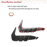 Real Carbon Fiber Car Side Air Vent  Fender Trim Cover For Subaru BRZ Toyota GR 86 2022 2023 Car Side Vent Trim Flaps Fins Apron