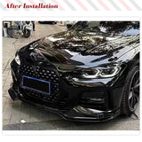 For BMW 4 Series G22 G23 425i 430i 2021-2024 Car Front Bumper Racing Lip Spoiler ABS Front Gurad Body Kits Tuning Accessories
