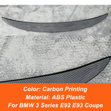 For BMW 3 Series E92 E93 2 Door Coupe 320i 330i 06-13 MP Style ABS Rear Trunk Lid Ducktail Lip Car Spoiler Wings Accessories