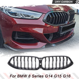 Carbon Fiber Front Grille Spoiler for BMW 8 Series G14 G15 G16 M Sport 840i 2018 - 2021 Front Racing Grille Grills Dry Carbon