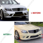 Car Front Bumper Lip Splitter Diffuser Body Kit For Mercedes Benz C-Class C63 AMG W204 Pre 2007-2010 Modification Part Kits