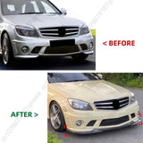 Car Front Bumper Lip Splitter Diffuser Body Kit For Mercedes Benz C-Class C63 AMG W204 Pre 2007-2010 Modification Part Kits