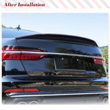 Carbon Fiber Trunk Racing Spoiler for Audi A6 C8 Base & Sline S6 Sedan 2019-2022 Trunk Spoiler Rear Wing Spoiler HighKick Lip