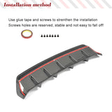 Carbon Fiber Car Rear Diffuser Bumper Protector Spoiler for Lexus IS300 IS350 IS F Base /Sport Sedan 2017-2020 Car Rear Body Kit