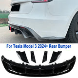 Rear Lip Rear Bumper Lip Diffuser Spoiler Modification Car Styling Accessories For Tesla Model 3 2024+