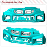 Dry Carbon Fiber Car Front Grille For BMW 2-Series G87 M2 2023+ Coupe 2-Door Front Bumper Grille Frame Car Body Kits