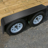 2Pcs Trailer Fenders, Heavy Duty Plate Steel Fenders for 13"-15" Wheels Tandem Axle Trailer