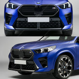 Gloss Black M35i Style Front Bumper Splitter Lip Spoiler Diffuser For BMW X2 iX2 U10 20i 20d 18d M Sport 2024 2025 Tuning