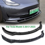 Car Front Bumper Lip Body Kit Spoiler for Tesla Model 3 2017-2023