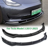 Car Front Bumper Lip Body Kit Spoiler for Tesla Model 3 2017-2023
