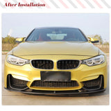 Carbon Fiber Car Front Bumper Lip Splitters for BMW F80 M3 F82 F83 M4 2014-2019 Car Front Racing Spoiler Body Kits FRP 3PCS