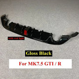 For Volkswagen Golf 7.5 GTI MK7.5 GTI TCR Car Rear Bumper Diffuser Rear Side Splitter Spoiler Lip for MK7.5 Golf 7.5 Standard