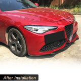 Car Front Bumper Lip Spoiler Carbon Fiber for Alfa Romeo Giulia Sport Sedan 4-Door 2017-2020 Racing Front Lip Chin Apron BodyKit