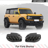 Dry Carbon Car Rear View Mirror Covers Caps For Ford Bronco 2021-2023 Add On Racing Body Kits Side Rearview Mirror Covers